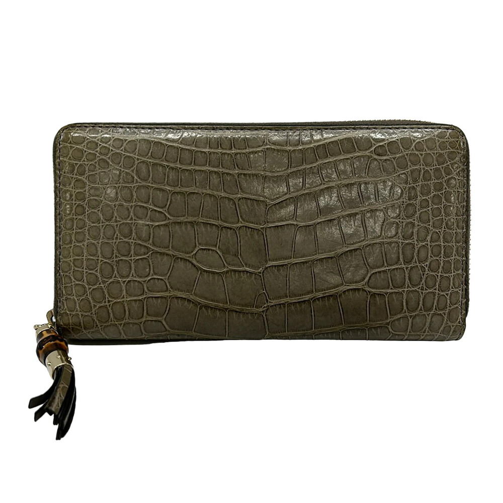 Gucci Bamboo Beige Leather Long Wallet #330017G57B